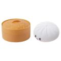 New Soft Steamed Stuffed Bun Squishy Pinch Le Fidget Toy with Steamer Box Squishy Toy Squeeze Decompression Dough For Adults. 