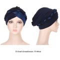 Lady Braid Head Wrap Indian Cancer Hat Turban Hat Chemo Cap Sleep Cap. 