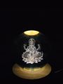 Lord Ganesh 3D Decor Crystal Ball LED Night Light. 