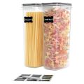 Airtight Tall Food Storage Container Set, 2Pcs 2.8L Spaghetti Containers for Pantry Organization and Storage. 