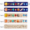 1pcs Wooden Solar System Jigsaw Planets Cognition Panel Matching Puzzle Toy For Kids Educational Game Early Learning Toys. 