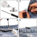 10Pcs/pack Adjustable With Screwdriver Jeans Buttons Clothing Pants Nail Free Waist Extenders Button 17mm Sewing Accessories Waist Buckle Jeans. 