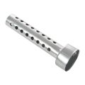 JINMY 2X Silver Motorcycle Exhaust Can Muffler Insert Baffle DB 45mm x 140mm. 