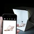 20*20cm Light Tent Mini Folding Studio Diffuse Soft Box Lightbox With LED Light Black White Photography Background Photo. 