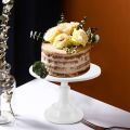 Metal Iron Cake Stand Round Pedestal Dessert Holder Cupcake Display Rack Bakeware White Birthday Wedding Party Decoration. 