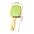 DISICHEN Square Shape Mesh Comb for Hair Fluffy Detangling Scalp Massage Hairbrush Wide Teeth Hollow Brush Salon Barber Gold-plated Comb New style. 