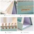 Simple Style Standing 2026 Desk Calendar Foldable Portable Coil Calendar Desktop Display Calendar Ornaments Office Stationery. 