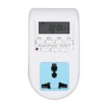 Durable ABS European Standard Timer Socket White EU Plug Functional LCD Digital Timer Socket 220V-240V Smart Timer Socket Electrician. 