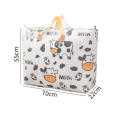 Foldable  Quilt storage bag Neat Handbags Portable  Dustproof wardrobe organizer bags Waterproof Dustproof  Cartoon cow printing for Home organization  Travel packing  Kids' room  College dorms. 