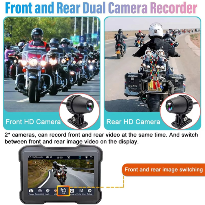 ARELENE%20Motorcycle%20DVR%20Dash%20Cam%20Portable%205%20Inch%20Wireless%20CarPlay%20Android%20Auto%20Screen%20GPS%20Navigation%20Waterproof%20Monitor%20-%20Image%208