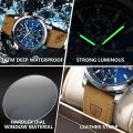 POEDAGAR brand fashionable luxury waterproof luminous chronograph date quartz men's watch. 