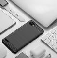 lthmy for LG Q6 plus Case Carbon Fiber TPU Soft Silicone Back Cover Armor Phone Case Casing. 