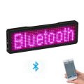 FORIDE 2 Set Bluetooth LED Name Badge Rechargeable Light Sign DIY Programmable Scrolling Message Board, A & B. 