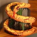 Simulation Python Plush Toy Giant Python Cobra Plush Animal Plush Doll Halloween Decoration Gift Orange Ring Python. 