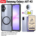 Samsung Galaxy A07 4G Shockproof Phone Case For Samsung Galaxy A17 A06 A17 With Magnetic Wireless Charging Sticker and Soft Ceramic Screen Protector Film and Lens Film. 