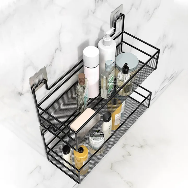 No%20punch%20Wall-mounted%20bathroom%20shelf%20Convenient%20Wall-mounted%20Shower%20shampoo%20rack%20Kitchen%20condiment%20storage%20basket%20for%20Home%20Hotel%20College%20dorm%20Apartments%20Organizing%20toiletries%20Bathroom%20Shower%20Kitchen%20-%20Image%206