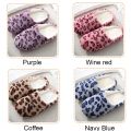 1 Pairs Winter Plush Velvet Soft Floor Shoes Silent Soft-soled Fur Slippers Cotton Slippers. 