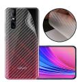 3D Carbon Fiber Back Skin Rear Screen Guard Protector Sticker Protective Film Wrap for Vivo V15 pro (Carbon). 