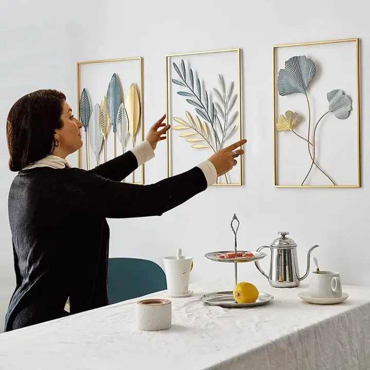 PREMIUM%20DECOR%20HUB%20Metal%20Wall%20Decor%20Leaf%20Frame%20Wall%20Hanging%20Decoration,%20items%20Set%20of%203%20Metal%20Wall%20Art%20Home%20Decor%20for%20Living%20Room%20Office%20Bedroom%20-%20Image%202