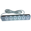 Urja 986-2M 6-Port Surge Protector 3 Pin Extension Multiplug with Individual Switches & LED Indicator | 100% Copper, 4000W (16A) | High Conductivity & Safety Shutter for Home & Office. 