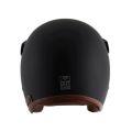 Axor jet Leather Half Face Single Visor ECE/DOT Certified Helmet. 
