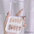 Nail Art Container Box Portable Plastic Organizar Box Storage Box Manicure Accessories DIY Display Holder Tool Transparent Gift Fengshi. 