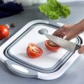 Multifunction Over-The-Sink Cutting Board With Removable Collapsible Colander. 