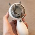 OYPFXMI Cute Hand-Held Fan, USB Charging, Portable Wind Power Ultra-Quiet Mini Multi-Function Electric Fan. 