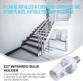 Infrared Sensor Lamp Holder B22 Pin To E27 Screw Lamp Holder With Plug Light Socket Adapter Motion Sensor Plug PC Lamp Head For E27 Led. 