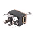 fasdaga 2X AC 250V/10A 125V/15A DPDT 3 Position ON/OFF/ON 6 Pins Toggle Switch Black+Silver. 