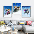 HD canvas painting, elsa children's room, Ni Frozen, home miniso, excellent disting, living room, bedroom art poster, anna and wall decoration murals. 