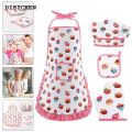 DISICHEN Luxury 1 Set Kids Cooking Costume Kitchen Apron Glove Hat Role Playing Cooking Apron. 
