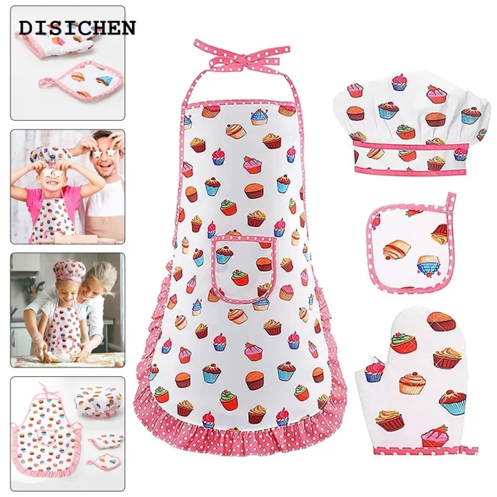 DISICHEN%20Luxury%201%20Set%20Kids%20Cooking%20Costume%20Kitchen%20Apron%20Glove%20Hat%20Role%20Playing%20Cooking%20Apron%20-%20Image%205