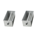 JINMY 2X Long Cake Baking Pan Non-Stick Flowing Heart Cake Mold Square Bread Loaf Pan with Center Tube Cake Tools. 