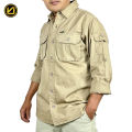 VIRJEANS (VJC827) Cargo Pocket Shirt For Men-Khaki. 