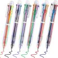 Multicolor Ballpoint Pen, 6-Color Retractable Ballpoint Pens For Office School Students Kids Gift 0.5mm 6-in-1. 