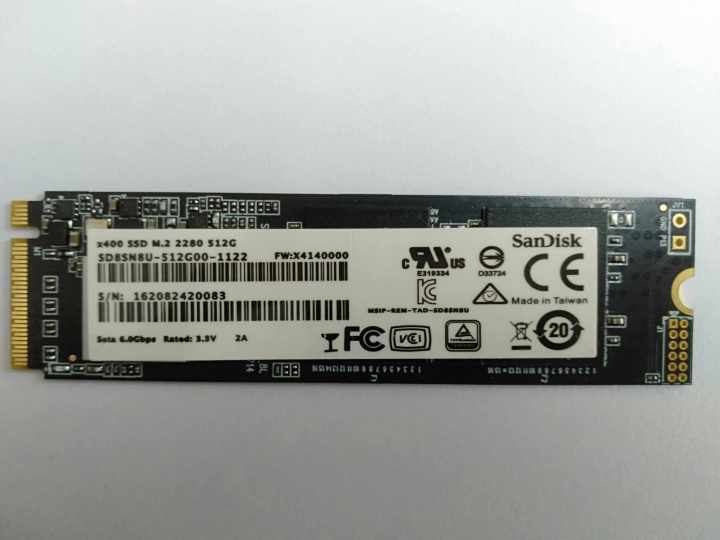 SanDisk SSSD X400 M.2 2280 512GB SD8SN8U-512G00-1122