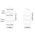 Cute Shape 3 Layers Baby Milk Powder Box Compartment Sealed Kids Snack Container BPA Free Stackable Portable Formula Dispenser Travel. 