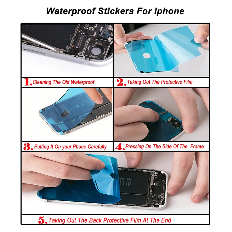Joint étanchéité Autocollant Pour IPhone 6S à 12 Pro - Noir Ou Blanc - Garantie 2 Ans