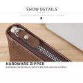 Durable 2 Fold Purse Casual Multi-position Large Capacity Men's Hand Bag Retro PU Leather Men's Short Wallet Travel. 