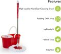 Easy Magic Floor Cleaning 360° Spin Bucket Mop Set With Dual Mop Heads. 