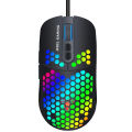 JEDEL GM1110 RGB Gaming Mouse – 6400 DPI, 7 Programmable Buttons, Ergonomic Ambidextrous Wired USB, Customizable RGB Backlight for PC Gaming. 