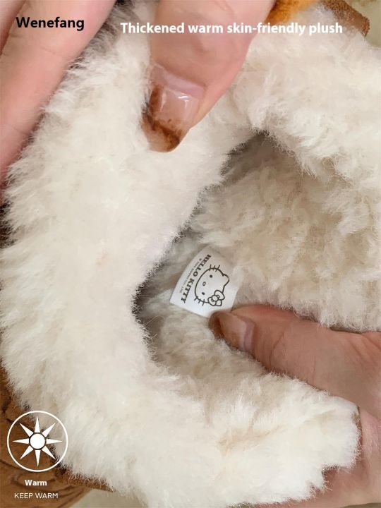 Wenefang%20Sanrio%20Hello%20Kitty%20Snow%20Winter%20Girl%20Plush%20Snow%20Booties%20Keep%20Warm%20Portable%20Slippers%20Shoes%20Non-Slip%20Sneaker%20Outdoor%20Warmth%20Snow%20Boot%20-%20Image%205