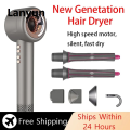 Lanyun Professional Leafless Hair Dryer 110V/240V Negative Ionic 2025 New Hair Dryer Hot/ Cold Blow Dryer Hairdryer Home Appliance. 