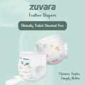 Zuvara Feather Diaper Pants - M (Pack Of 40*4) + 2 Baby Water Wipes. 