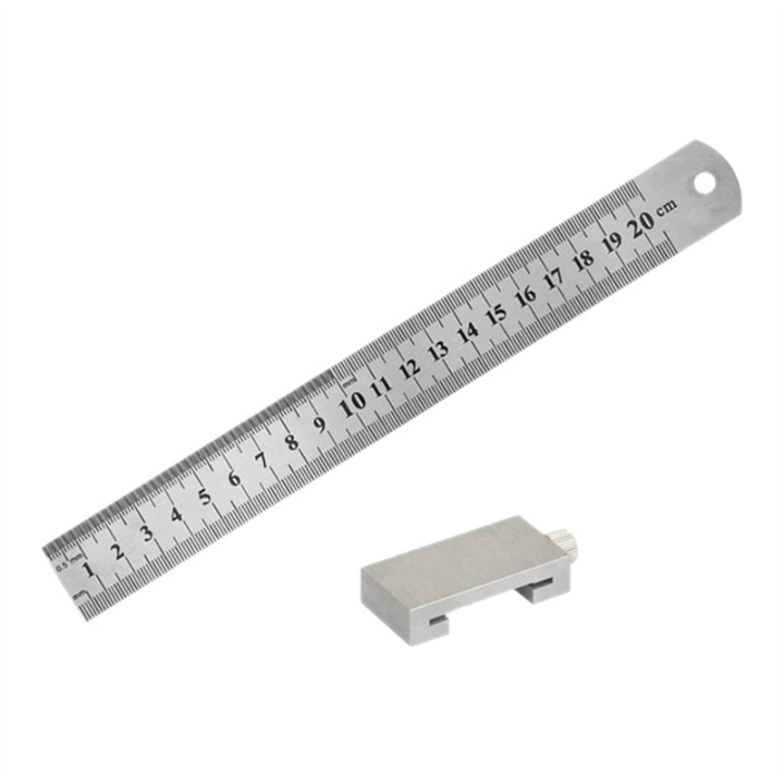 NCANRUI Metal Carpenter Carpentry Square Woodworking Tools Carpentry Steel Ruler Positioning Limit Block Measuring 200mm