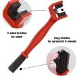 Bicycle Motorcycle Chain Cleaning Tool Gear Grunge Brush Cleaner Red. 