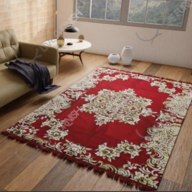 Royal Printed Embroidered Super Soft Bed/Floor Carpet (85 X 57 Inches)