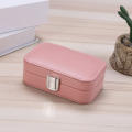 12*7.5*4cm Macaron Jewelry Box Fashion Leather Travel Jewelry Box Portable Ring Jewelry Box for Woman Home Travel. 