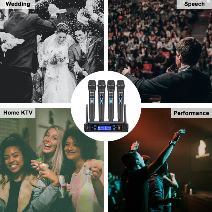 Wireless%20Microphone%20System,%20BOMGE%20Pro%204-Channel%20%20Cordless%20Mic%20Set%20With%20Four%20Handheld%20Mics,%20Fixed%20Frequency,%20Long%20Range%20200ft,%20Ideal%20forKaraoke,%20Events%20-%20Image%208